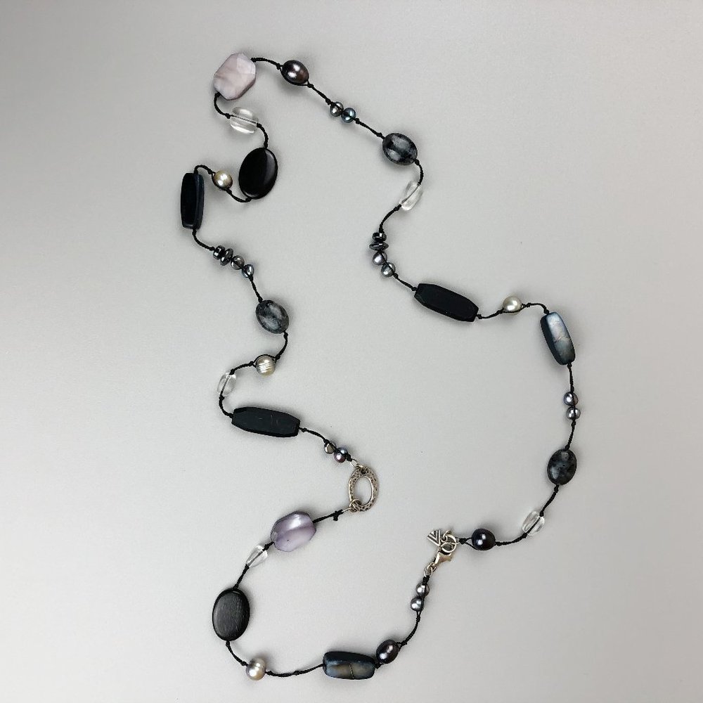 Silpada Sterling Silver Black Necklace N1796